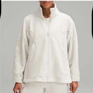 Lululemon Looped Terry Fleece in Bone Full Zip Up Size 4